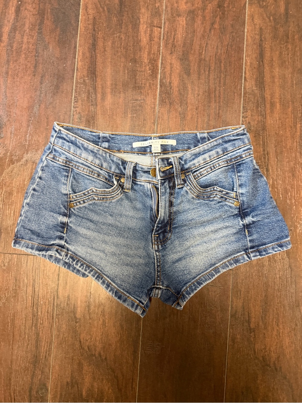 Faded Blue Denim Shorts
